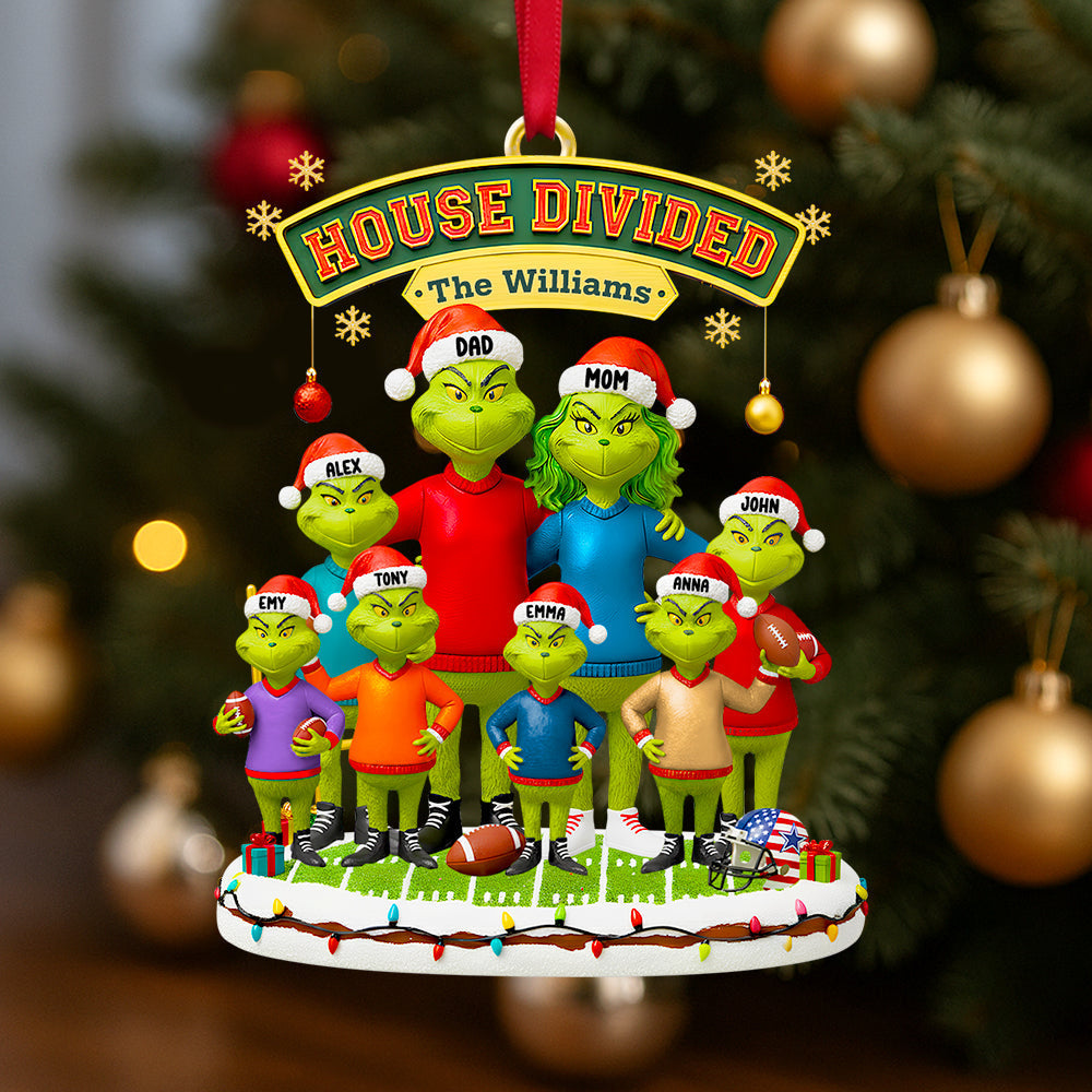 House Divided Family Christmas Ornament - Personalized Gift For Football Fans - Image 2