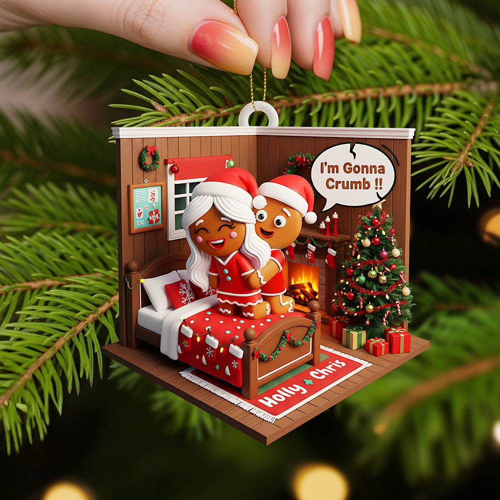 Personalized Gingerbread Couple Christmas Ornament - Perfect Gift For Couples - Image 2