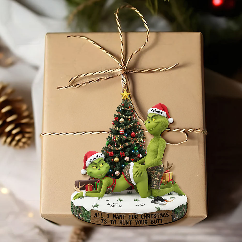 Naughty Green Couple Ornament - A Playful Personalized Gift For Couples - Image 3