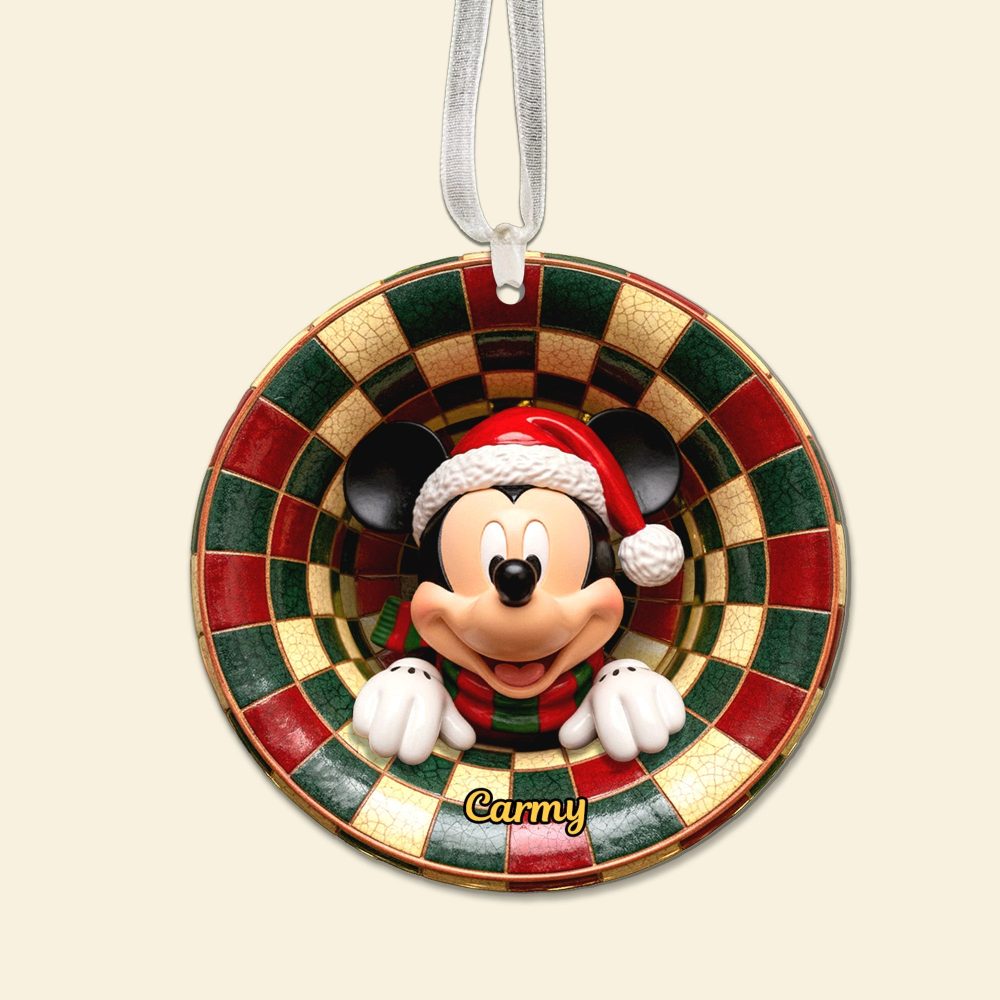 “Bring Magic To Your Tree!” - Cute Round Ceramic Ornament - Personalized Gift For Christmas - Image 3