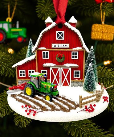“For The Love Of Tractors!” - Personalized Tractor House Ornament - Unique Gift For Tractor Enthusiasts