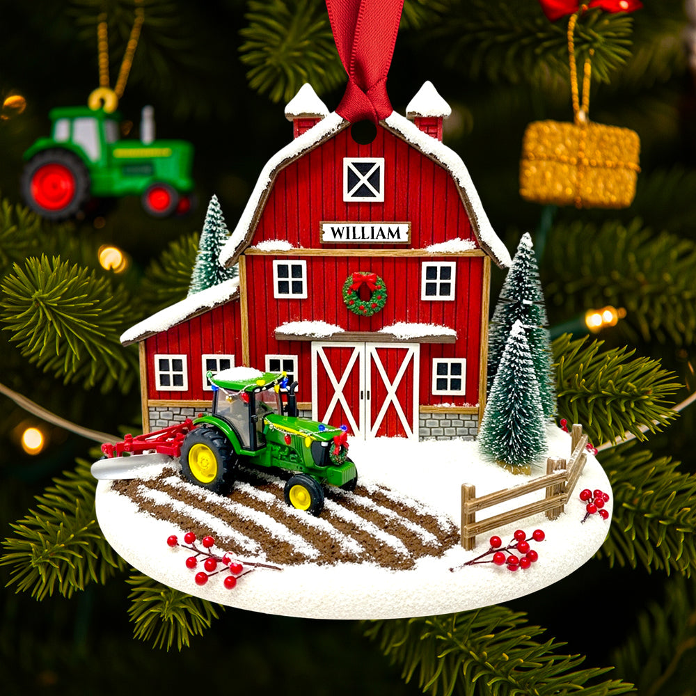 “For The Love Of Tractors!” - Personalized Tractor House Ornament - Unique Gift For Tractor Enthusiasts