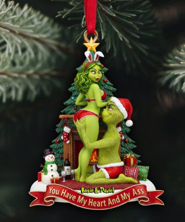 You Have My Heart And My Ass - Personalized Christmas Ornament For Couples