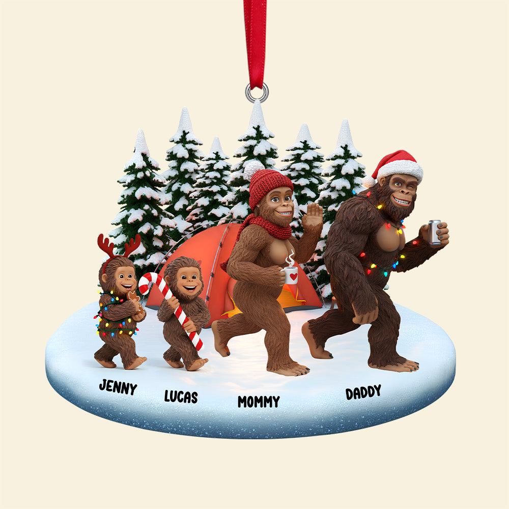 “Celebrate Togetherness With Sasquatch Family Fun” - Personalized Sasquatch Family Christmas Ornament - Unique Gift For Family And Loved Ones - Image 4