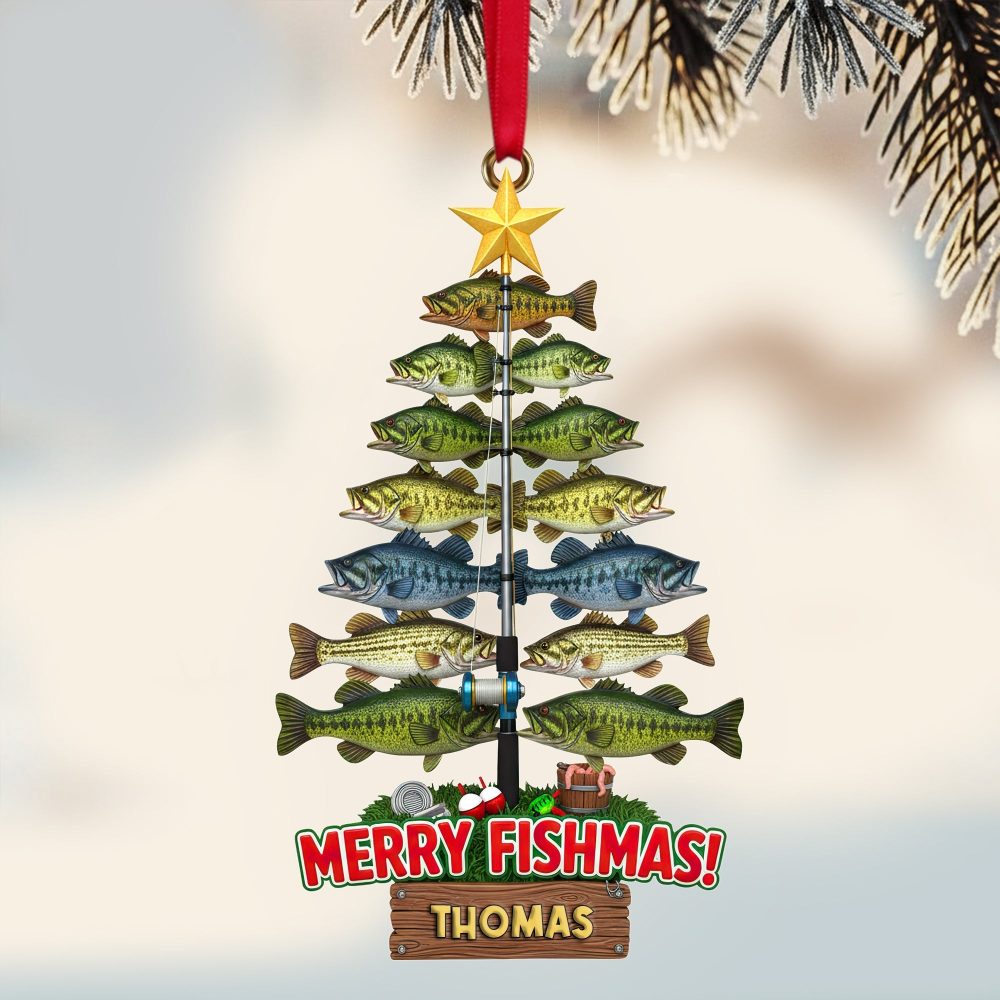 Merry Fishmas! Personalized Fisherman'S Fish Tree Ornament - Custom Gift For Fishing Lovers - Image 4
