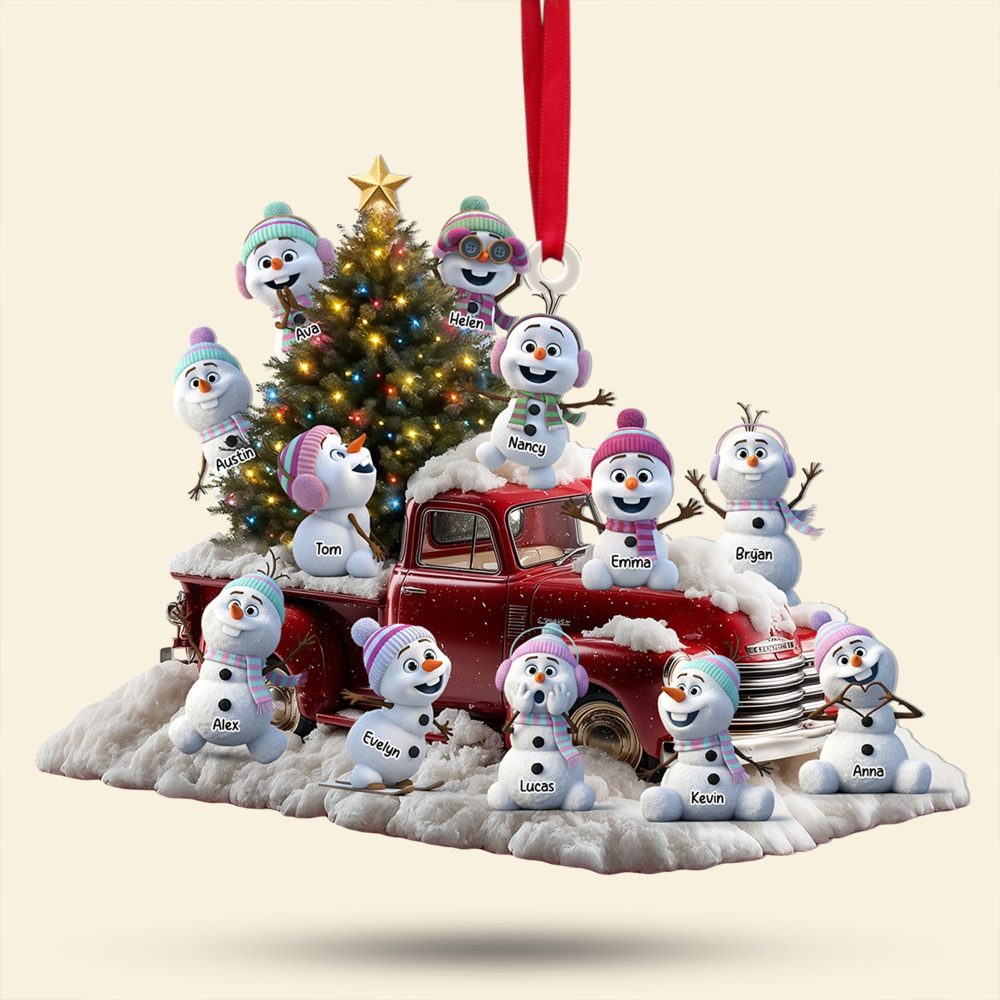 “Celebrate Family Traditions” - Snowman Family Ornament - Personalized Gifts For Family - Image 3