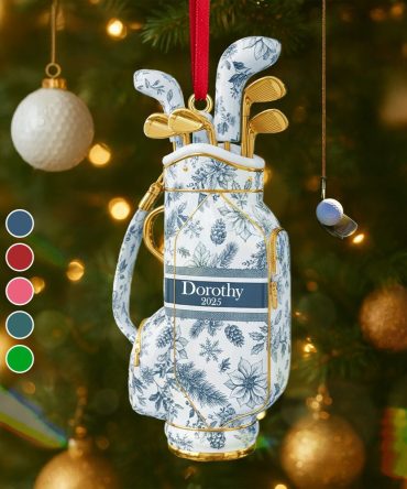 Elevate Your Game With A Personalized Golf Bag Ornament - Perfect Gift For Any Golf Lover!