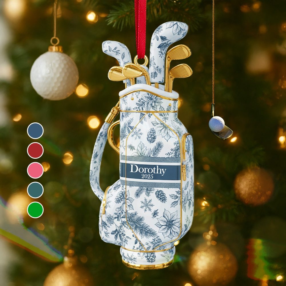 Elevate Your Game With A Personalized Golf Bag Ornament - Perfect Gift For Any Golf Lover!