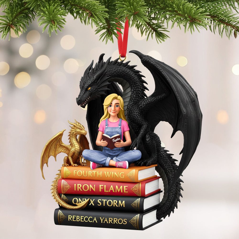 Celebrate The Magic Of Reading - Personalized Book Lovers Christmas Ornament - Perfect Gift For Bookworms, Readers, And Fantasy Lovers