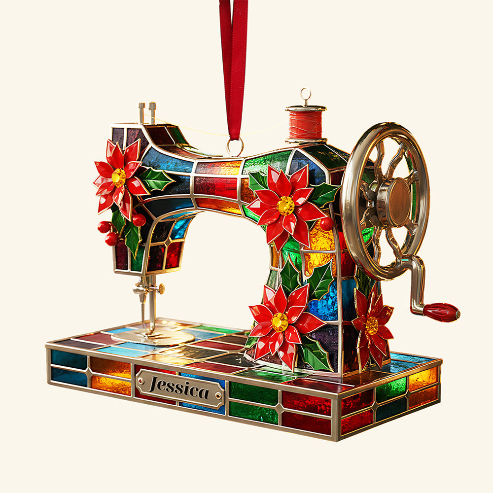 Sewing Lovers' Delight: Personalized Christmas Ornament - Image 5