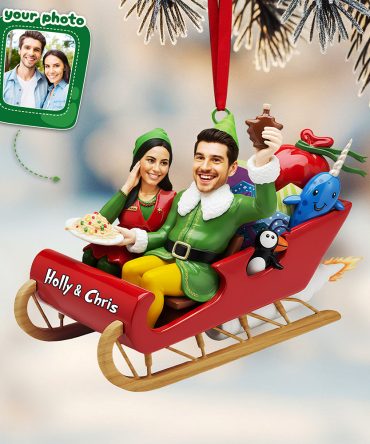 “Celebrate Togetherness” - Personalized Christmas Acrylic Ornament - Custom Gift For Couples, Friends, And Families