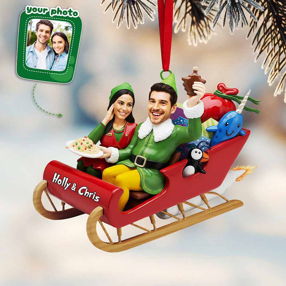 “Celebrate Togetherness” - Personalized Christmas Acrylic Ornament - Custom Gift For Couples, Friends, And Families