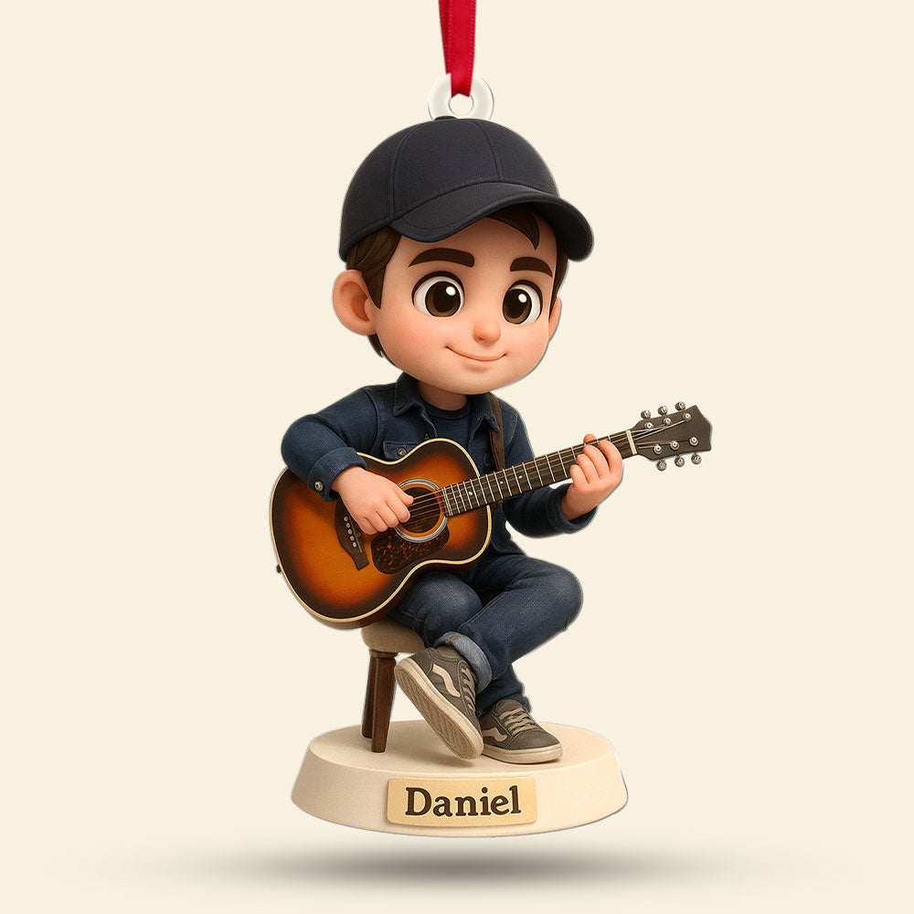 Strum Your Heartstrings! - Custom Guitarist Ornament - Personalized Gifts For Music Lovers - Image 5