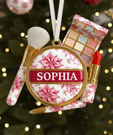 Makeup Kit Christmas Ornament - Personalized Gifts For Makeup Lovers