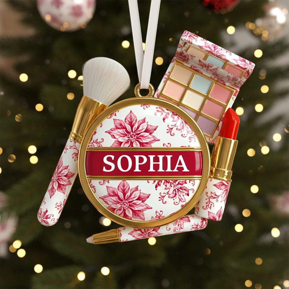 Makeup Kit Christmas Ornament - Personalized Gifts For Makeup Lovers
