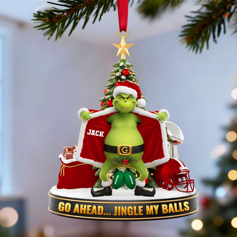 Go Ahead... Jingle My Balls - Custom Personalized Sport Ornament For Christmas Lovers - Image 2