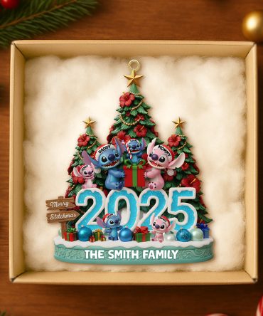 Merry Stitchmas! Unique Aliens Family Personalized Christmas Ornament - A Custom Gift For Families And Friends