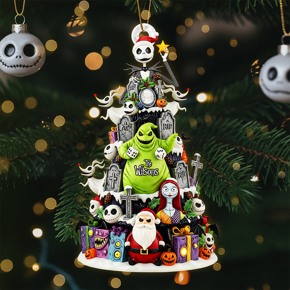 “Embrace The Spooky Spirit!” - Personalized Spooky Family Tree Ornament - Unique Gifts For Families & Friends