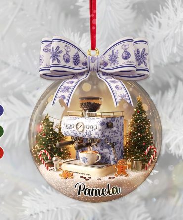 Celebrate The Joy Of Coffee This Christmas - Personalized Coffee Lover Ornament