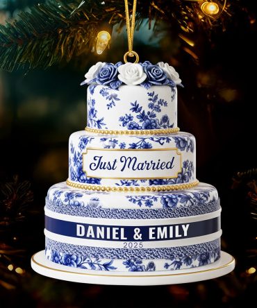 Just Married - Custom Personalized Christmas Ornament For Newlyweds