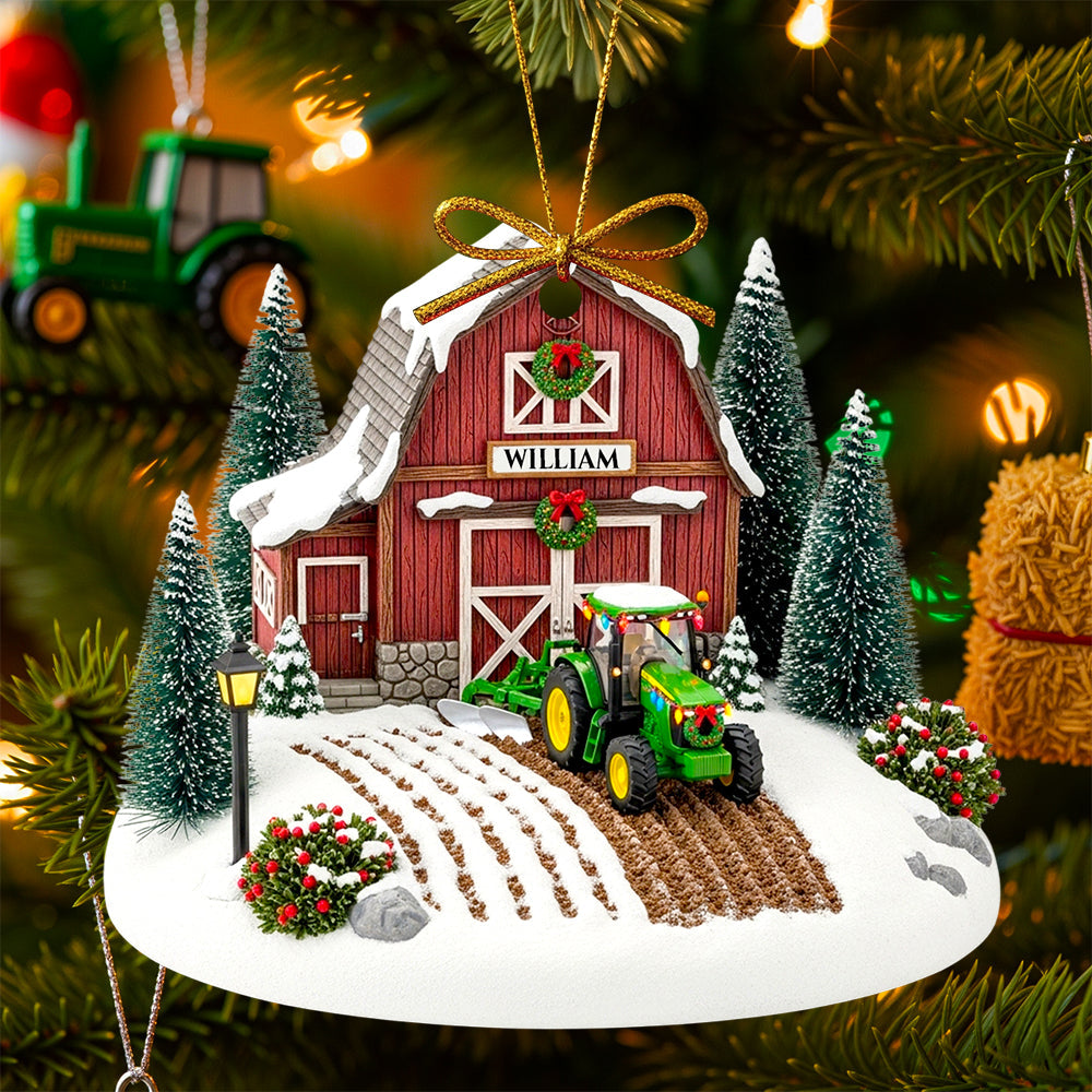 “For The Love Of Tractors!” - Personalized Tractor House Ornament - Unique Gift For Tractor Enthusiasts - Image 2