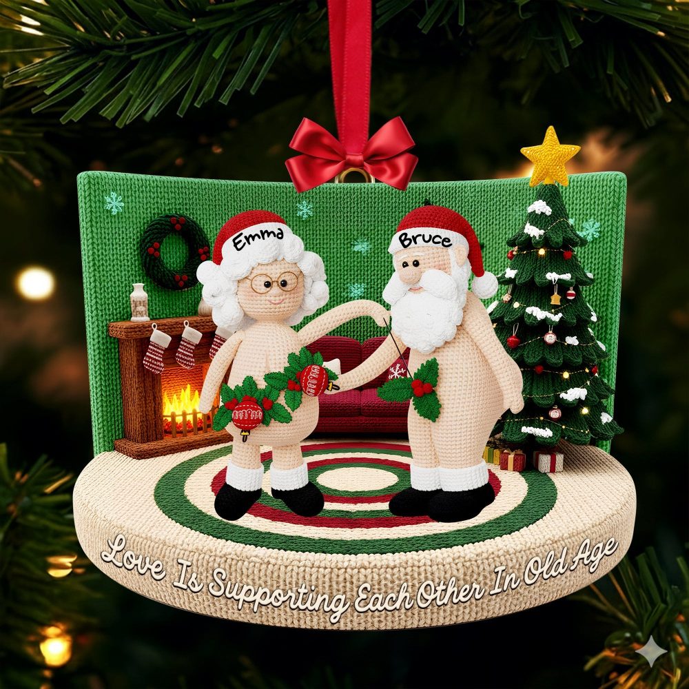 It'S You And Me Babe - Funny Crochet Old Couple Ornament - Personalized Gifts For Couples - Image 3