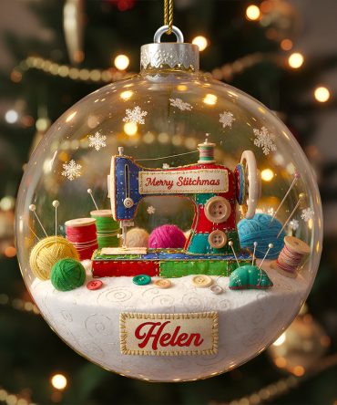 Merry Stitchmas Ornament – Personalized Gift For Sewing Lovers
