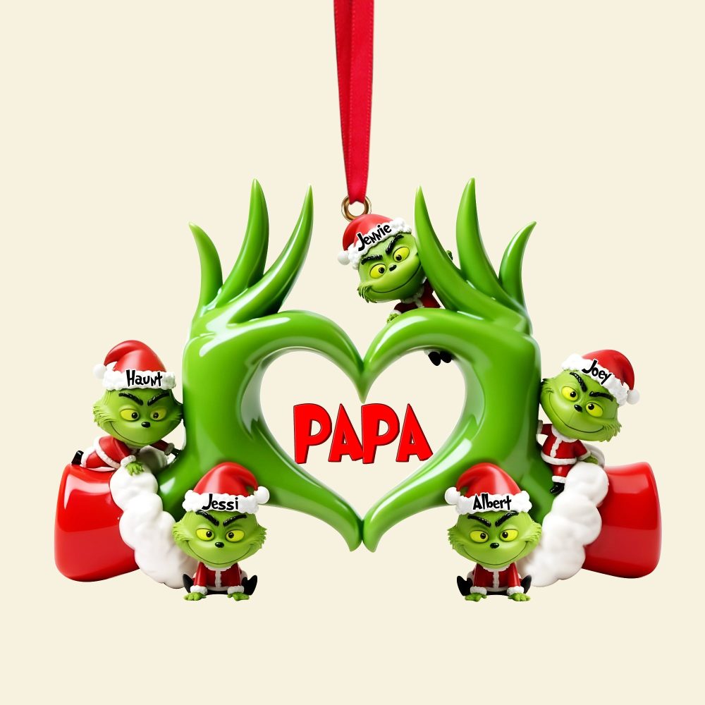“Celebrating Love & Family” - Fun Love Christmas Ornament - Personalized Gift For Grandma & Family Members - Image 5