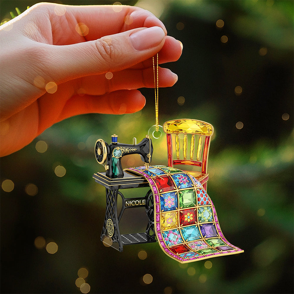 Sewing Machine Ornament - Personalized Gift For Sewing Lovers , Celebrate Creativity - Image 3