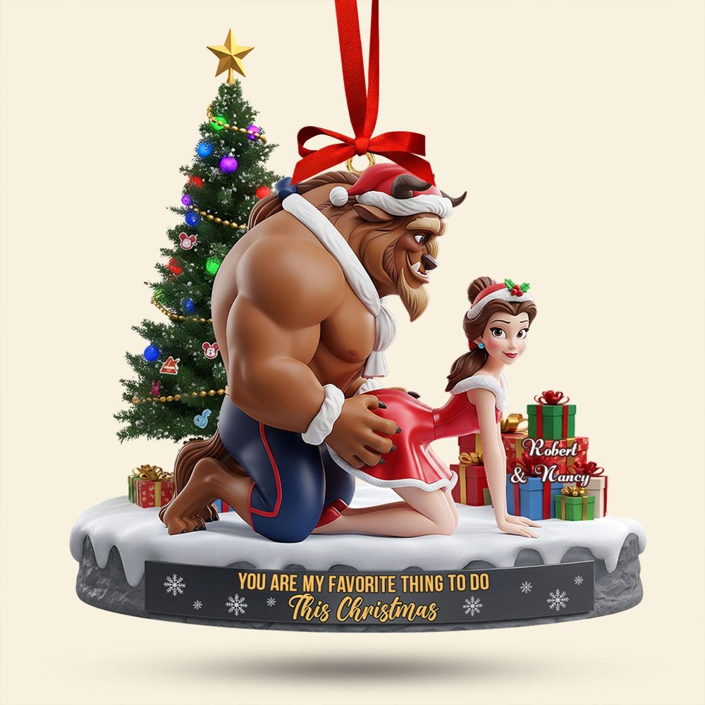 You Are My Favorite Thing To Do This Christmas - Playful Couple Ornament - Personalized Gift For Couples - Image 4