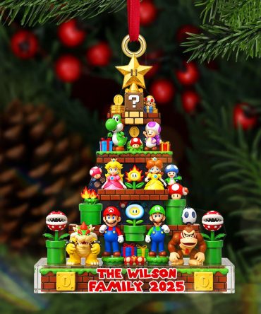 Celebrate Christmas With Family: Personalized Acrylic Ornament - A Unique Gift For Everyone!