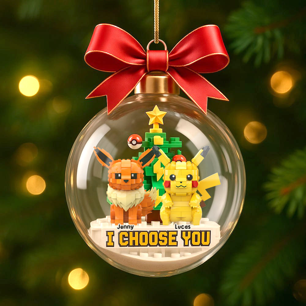 I Choose You – Personalized Christmas Ornament For Couples - Image 3