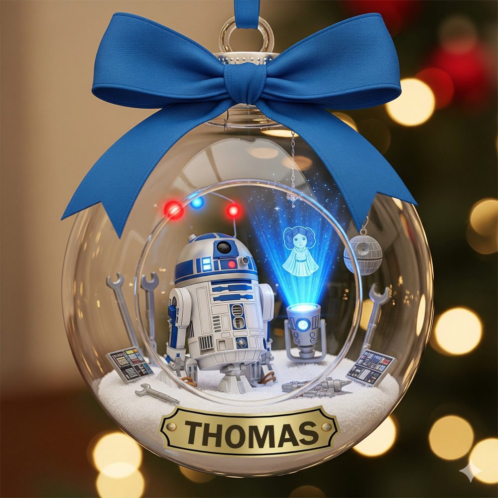 “For The Cosmic Lovers – A Magical Touch For Your Tree” - Fantasy Fans Christmas Ornament, Personalized Gift For Star Wars Enthusiasts - Image 3