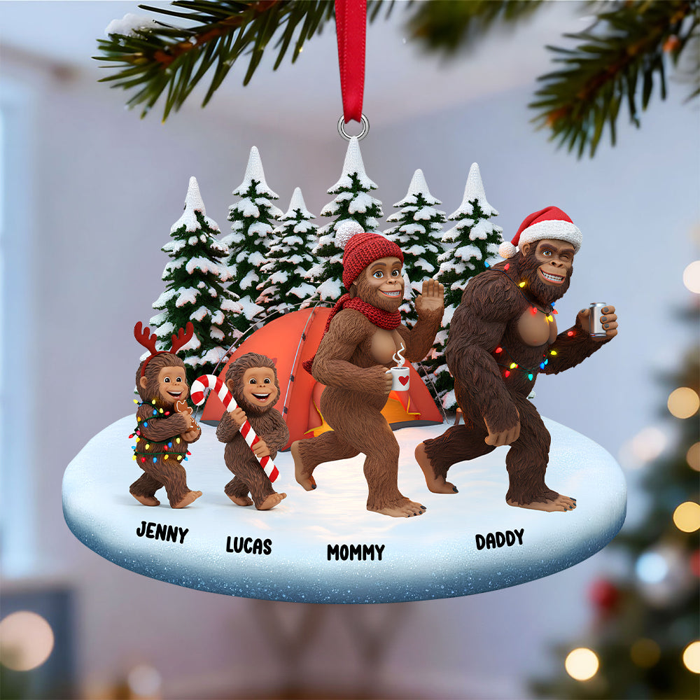 “Celebrate Togetherness With Sasquatch Family Fun” - Personalized Sasquatch Family Christmas Ornament - Unique Gift For Family And Loved Ones - Image 3