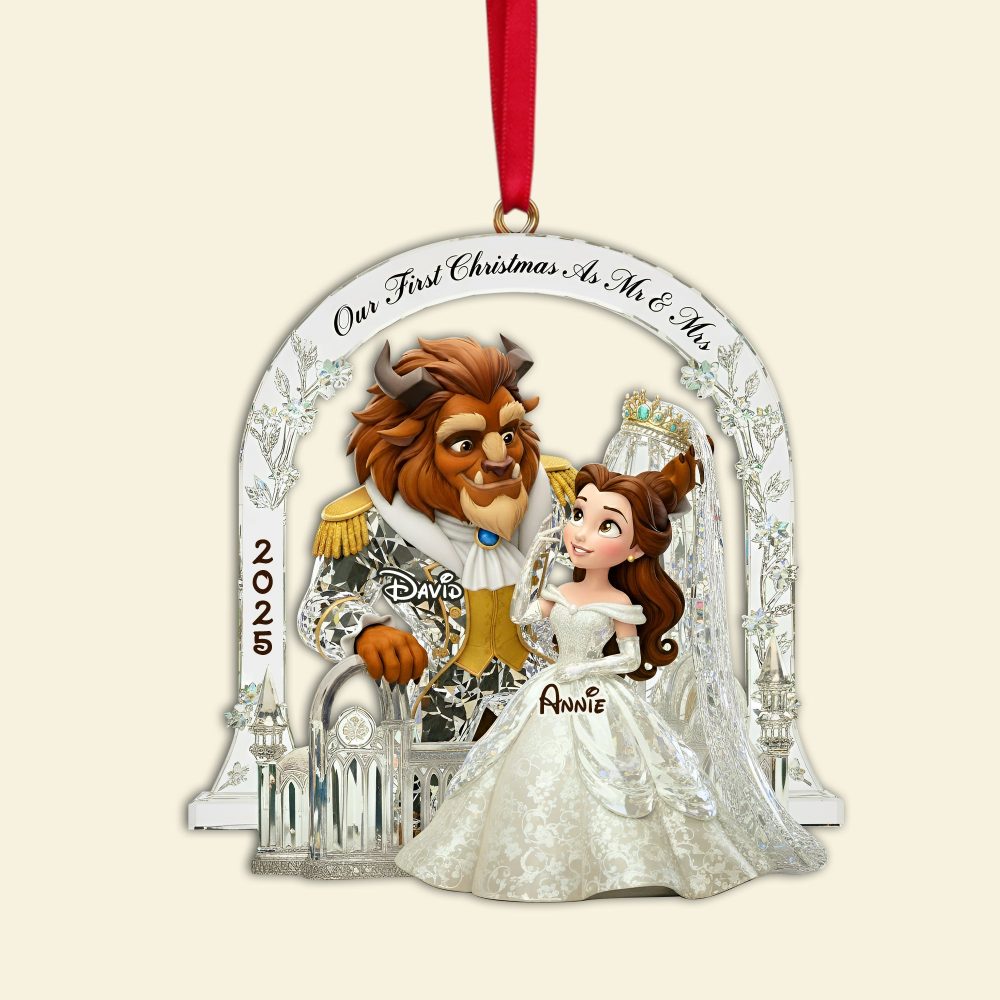 Celebrate Your Love: Personalized Couple'S First Christmas Acrylic Ornament - Unique Gift For Friends, Family, And Loved Ones - Image 5