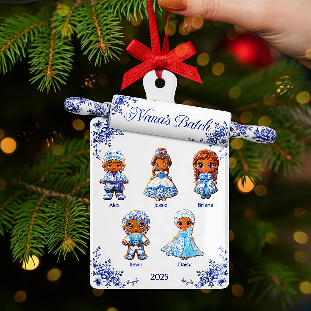 Personalized Grandma Toile De Jouy Christmas Ornament - A Heartfelt Gift For Your Beloved Grandma - Image 2