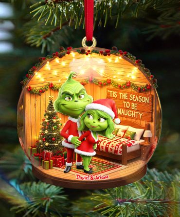 Tis The Season To Be Naughty - Personalized Custom Acrylic Ornament For Christmas