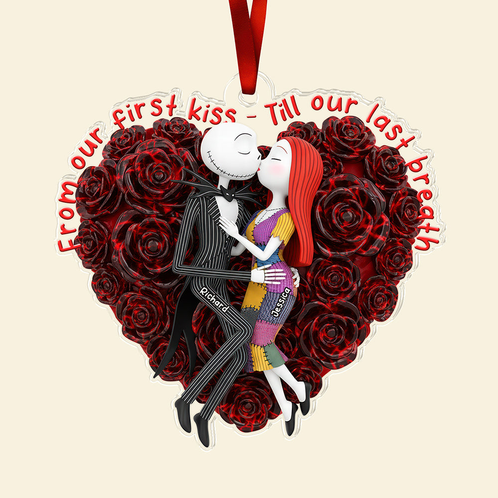 From Our First Kiss - Spooky Love Christmas Ornament , Personalized Gifts For Couples - Image 3