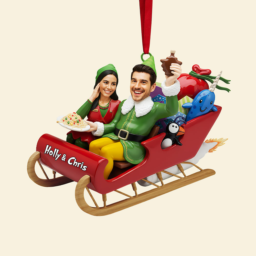 “Celebrate Togetherness” - Personalized Christmas Acrylic Ornament - Custom Gift For Couples, Friends, And Families - Image 3
