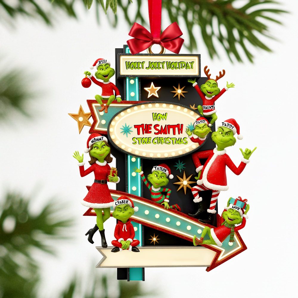 Holly Jolly Holiday Family Ornament - Personalized Gift For The Smith Family - Image 3