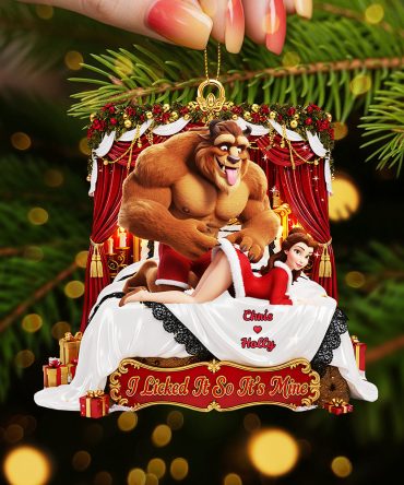 I Licked It So It'S Mine - Personalized Naughty Couple Acrylic Ornament