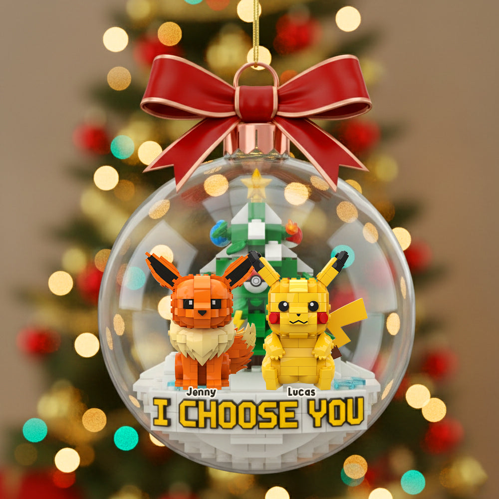 I Choose You – Personalized Christmas Ornament For Couples - Image 4