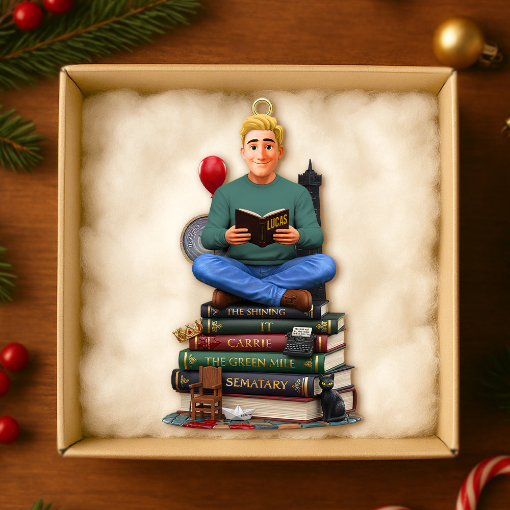 “Books Are A Uniquely Portable Magic” – Personalized Gift For Book Lovers - Custom Christmas Ornament