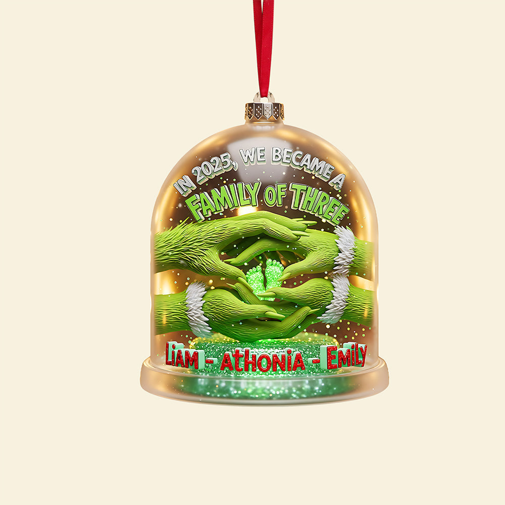 Celebrate Family Love - Customizable Green Family Ornament - Perfect Personalized Gift For Families & Loved Ones - Image 4