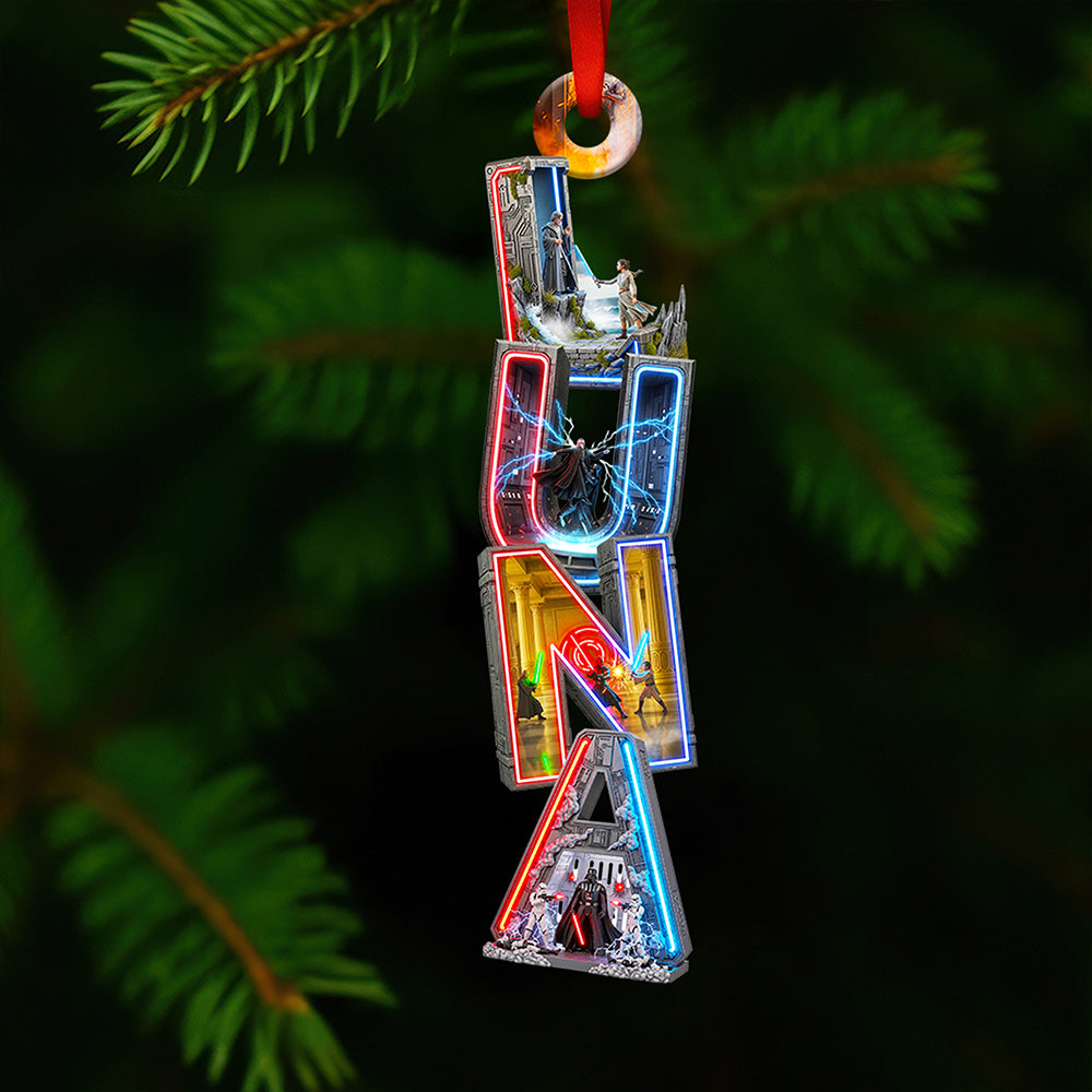 Illuminate Your Holiday Spirit! Personalized Cosmic Alphabet Ornament - Unique Gift For Friends, Family, And Collectors! - Image 4