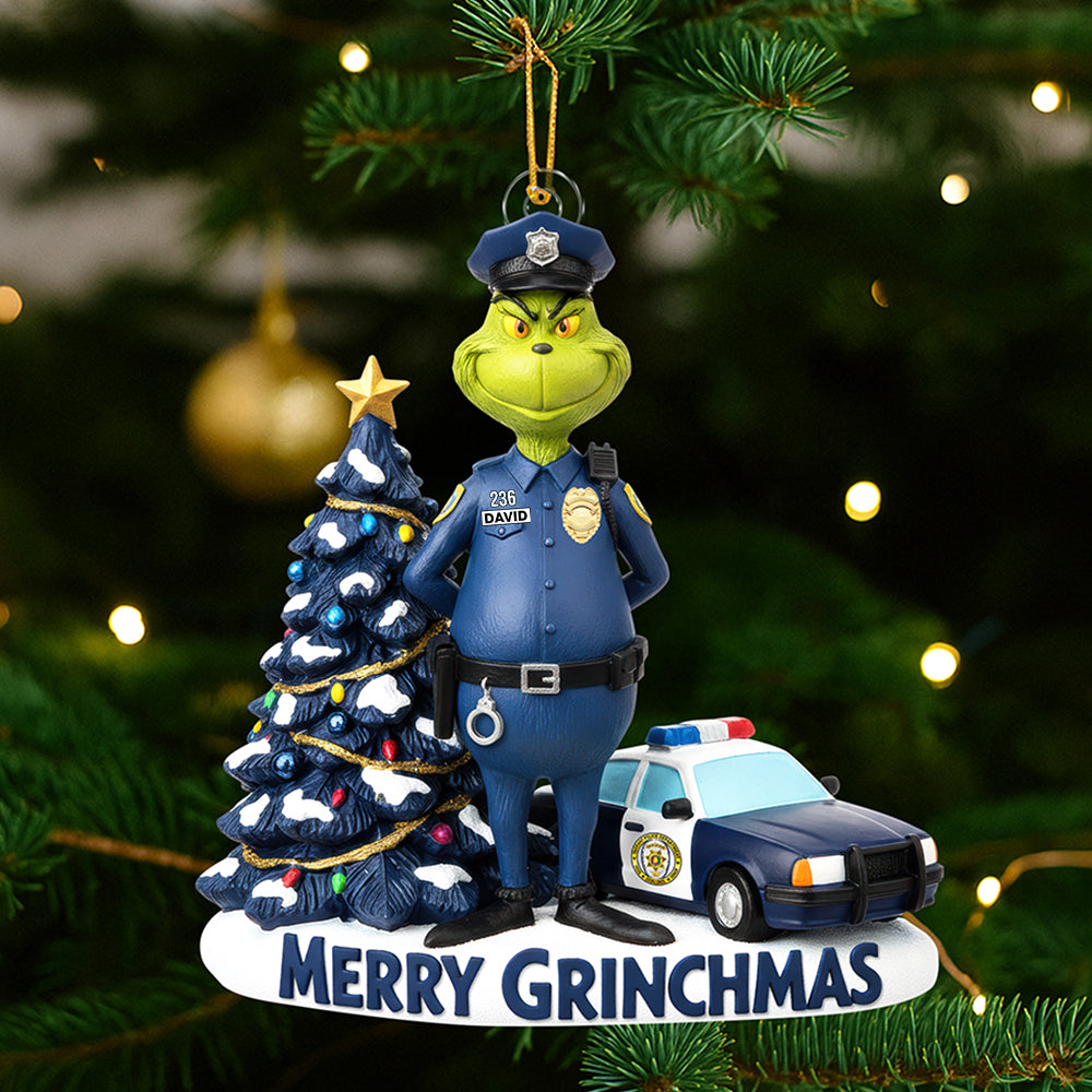 Have A Peaceful Christmas - Badass Police Christmas Ornament , Personalized Gifts For Police Officers - Image 2