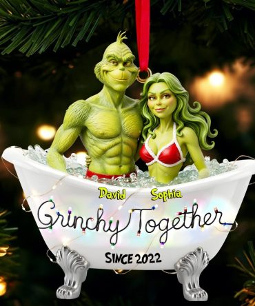 Grinchy Together - Personalized Bathtub Ornament For Couples