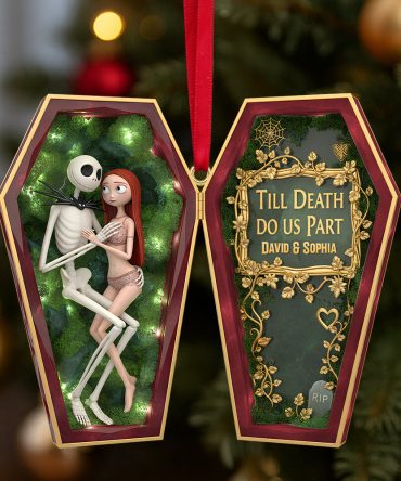 “Till Death Do Us Part” - Personalized Spooky Couples Christmas Ornament - Unique Gift For Couples, Halloween Lovers