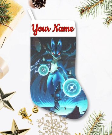 Customizable Blue Aura Christmas Stocking - Magical Holiday Decor Gift