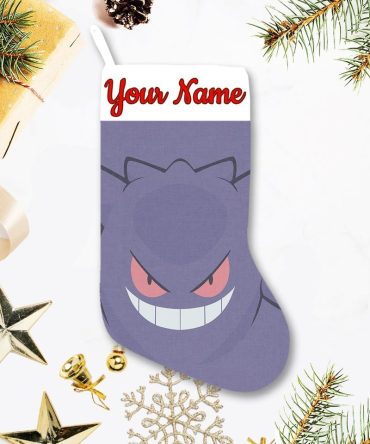 Customizable Gengar Christmas Stocking - Add Your Name For A Personalized Holiday!